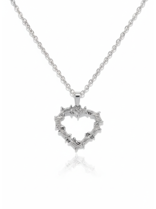 Dikenli Kalp Kolye