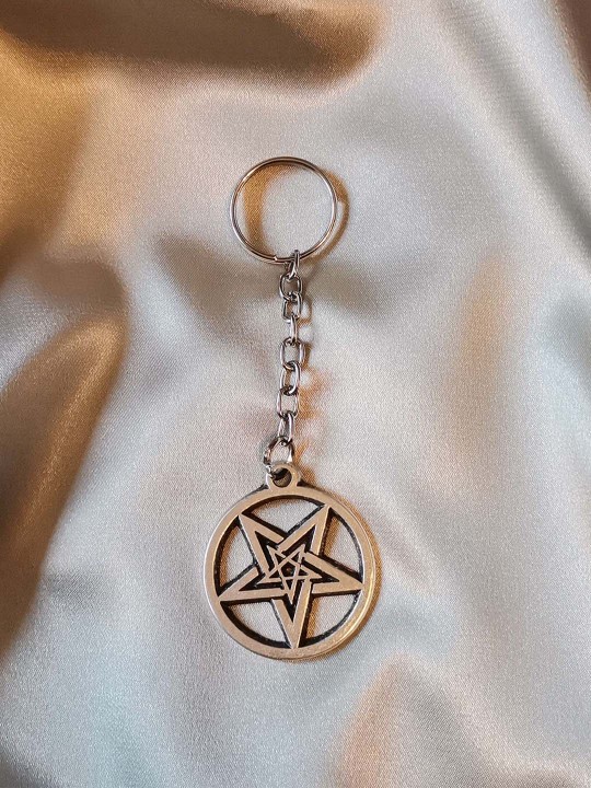 Pentagram Logo Anahtarlık 2 Alana 1 Bedava